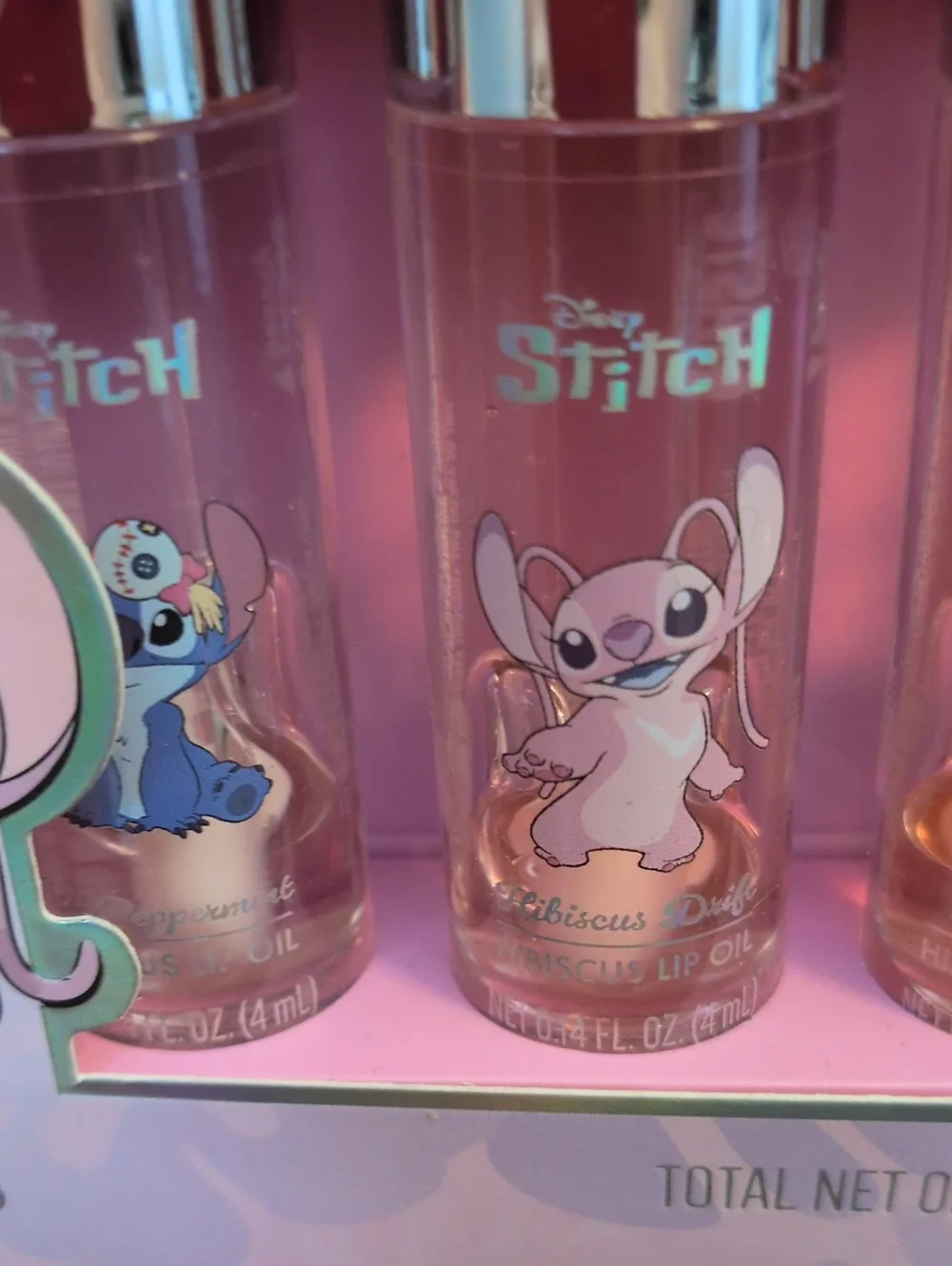 Lilo & Stitch Hibiscus Lip Oil Set +  Bundle Pastel Stitch Crew Socks Qty5 Each